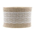 thumbnail image 6 of Burlap Ribbon with Lace Unwired 20 Yards Rustic Jute Ribbon for Crafts, Mason Jars, Weddings, Party Decoration; by Mandala Crafts (Tan, 3 Inches), 6 of 6