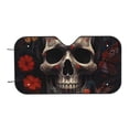 thumbnail image 6 of Honeii Vintage Butterfly Flower Skull Print Car Sunshade for Windshield,Car Cover Sunshade Protector,Foldable Front Window Sun Visor,Fits Cars, SUVs, Trucks, 6 of 6