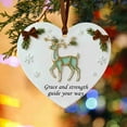 thumbnail image 3 of 10PC Blossoming Hope Heart Shape Card - Love and Courage, Floral Holiday Encouragement Greeting Card Christmas Tree Ornaments Inspirational Message Keepsake Gift for Friends and Family（Reindeer）, 3 of 7