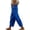 Blue, variant on Women's Cotton Linen Pants, Elastic Drawstring Waist Casual Solid Color Trousers with Side Pockets, Spring Summer Lounge Pants for Women, Comfortable Daily Wear Pants Blue L