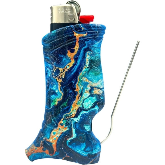 Toker Poker - Bic Lighter Case Multi Tool, Earth Echo Design, All Inclusive Tool for Camping