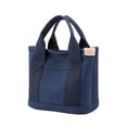 thumbnail image 2 of Canvas Tote Bag,Small Mini Totes Bags with Zipper for Women,Crossbody Purse with Pockets,Multi-Pocket for Work,Shopping,Daily Casual Use,Blue, 2 of 9