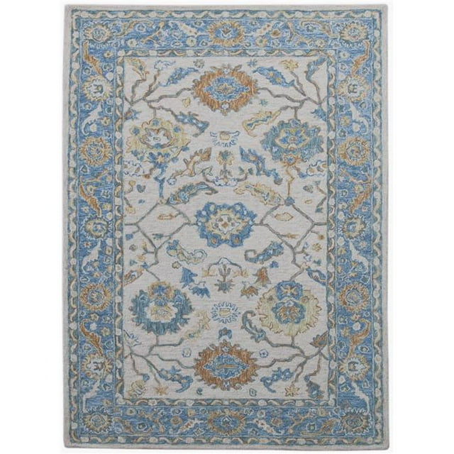 Amer Rug RDT50576 Radiant Hand-Tufted Area Rug, Pastel Blue - 5 ft. x 7 ft. 6 in.