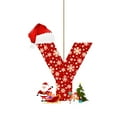 thumbnail image 2 of Christmas Tree Decoration 26 Letters Ornaments With Red Hat Personalized A-Z Letter Ornaments DIY Alphabet Christmas Ornaments Acrylic 3D Xmas Tree Hanging Ornaments Gifts for Family 3.15inch, 2 of 6