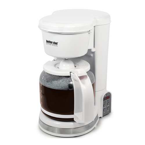 Better Chef 12cup digital programmable coffeemaker white