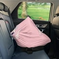 thumbnail image 7 of Renewold Dragon Bubble Tea Pink Stretchy Baby Car Seat Covers Carseat Canopy, Baby Breastfeeding Stroller High Chair Shopping Cart Cover, 7 of 7