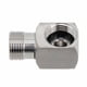 thumbnail image 1 of Codo de acero inoxidable para acoplador de barril, resistente y profesional, ideal para espacios estrechos, fácil de instalar, BSP de 5/8"., 1 of 7