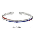 thumbnail image 3 of YYKihy Independence Day Bracelet 4th Of July Earrings USA American Flag Bracelet Patriotic For Women Girls Jewelry, 3 of 9