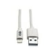 Eaton Tripp Lite Series USB-Lightning A to Sync/Charge Cable (M/M) - MFi Certified, white, 3 ft. (0.9 M) - câble de données / d'alimentation - USB mâle vers Lightning mâle - 3.3 ft - Blanc – image 3 sur 6