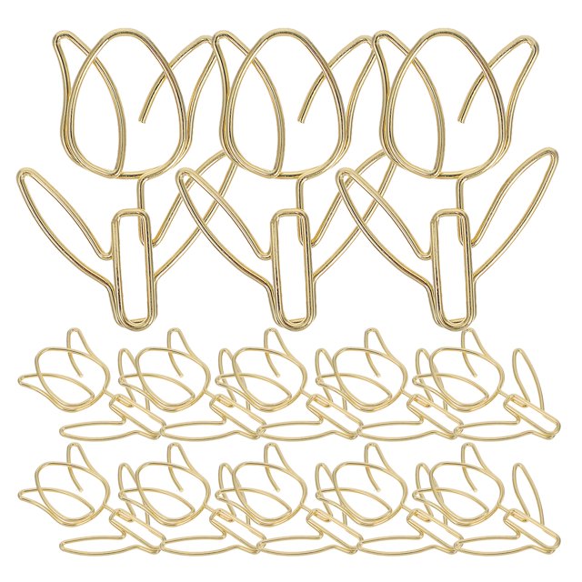 KAKOWELY Trombones Dessin Animé 20 Pcs Trombones Mignons en Forme de Fleur Adorables pour Étudiants et Bureau Trombones en Forme de Tulipe Modélisation Trombones Adorables