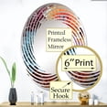 thumbnail image 3 of Designart "Serenity Amidst Colorful Mums II" Mums Spiral Round Wall Mirror - Floral Oval Printed Decorative Mirror - Multiple Color Options, 3 of 5