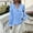 Light Blue, variant on ZEHJUHAN Women's Parisian-Inspired Checkered Blouse - Stylish Ruffled Cuff Dress Shirt with Classic Stand Collar for Office & Casual Wear