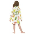 thumbnail image 7 of FORMRS Niños Bathrobe Unisex Hooded Robe Soft Plush Pajamas Sleepwear, Size 10-12T, Pink Colorful Leaves, 7 of 7