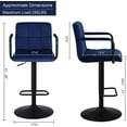 thumbnail image 5 of Duhome Elegant Lifestyle Velvet Bar Stools with Back Set of 2, Adjustable Barstools with Arms Modern Counter Stools Kitchen Bar Chairs Dark Blue, 5 of 7