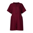 thumbnail image 4 of Lenago Shorts d'Été Grande Taille pour Femmes Mode Été Solide Décontracté Sans Manches Combinaison à Bretelles en Liquidation, 4 of 5