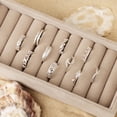 thumbnail image 3 of Amberta Adjustable 925 Sterling Silver Toe Ring for Women | Wave Hearts Flower Dolphin Crown Leaf Boho Foot Jewelry: Wave Toe Ring, 3 of 6