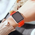thumbnail image 3 of 3Pcs Silicone Sport Replacement Watch Band for 42/44mm Apple Watch Series 1 2 3 4 5 6 Nike (1x Sm-Med & 1x Med-Lg Size Bands) - Orange, 3 of 4