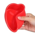 thumbnail image 5 of NIAIZEK Set of 4 Red Silicone Heart-Shaped Baking Pans, Non-Stick Cake Molds for Chocolates, Puddings, Desserts and More, 5 of 6