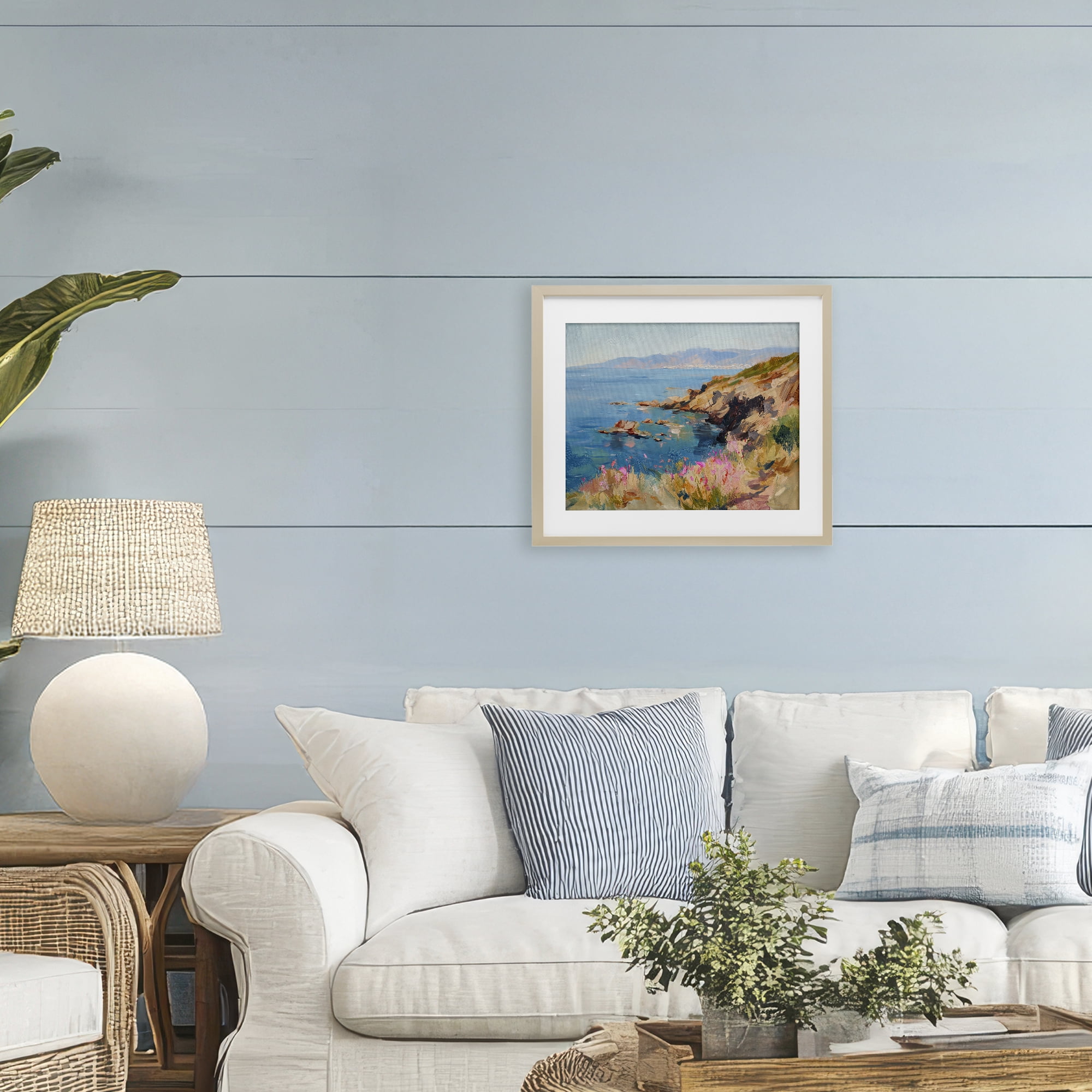 Stupell Industries Where Mountains Meet Sea Birch Framed Print Under Glass, design by Svetlana Aleynikova
