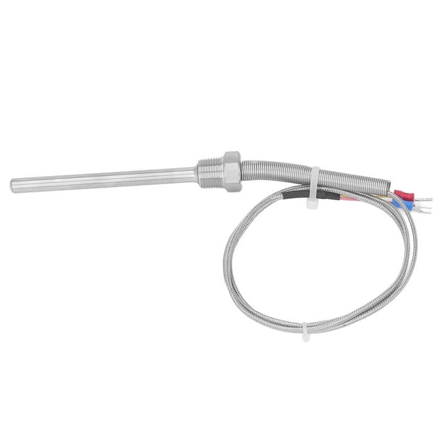 Termopar tipo K 0‑400 ℃ 3/8 NPT 8x100 mm Sonda de sensor de temperatura de acero inoxidable 1 m / 3,28 pies VoborMX herramienta