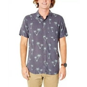 Rip Curl WASHED BLACK Men's Party Pack Short Sleeve Button Front Shirt, XL