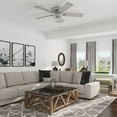thumbnail image 3 of Better Homes & Gardens Wyndham 52'' Brushed Nickel Classic E26/ST19 LED Hugger Ceiling Fan, 3 of 13