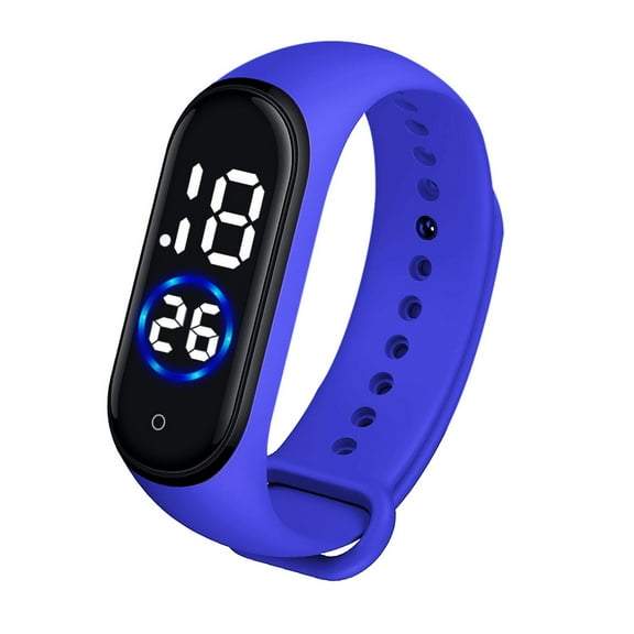 CGZQFEI Digital Military Watch Men Women - LED Backlit,Comfort Silicone Band (Outdoor Fitness“) Blue 1.77x0.78''