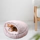 thumbnail image 1 of Camas cálidas de invierno para gatos, cama para perros pequeños, cama suave antideslizante para mascotas, casa de animales, nido de cueva cálido para Café claro de 50 cm., 1 of 10