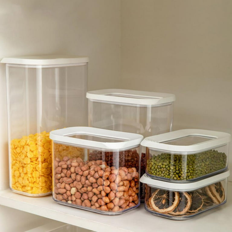 Food Storage Containers with Lids, Plastic Kitchen Storage Container &  Pantry Organization Storage Box for Cereal Pasta Flour 