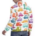 thumbnail image 6 of Fotbe Men's Hoodie with Doodle Cars Pattern - Kangaroo Pocket Pullover Hooded Sweatshirt, Perfect for Daily Wear, Travel, and Home-Large, 6 of 7