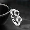 thumbnail image 4 of JewelersClub 0.925 Sterling Silver Infinity Friendship Ring for Women | Personalized You & Me Eternity Knot Symbol Band, 4 of 5