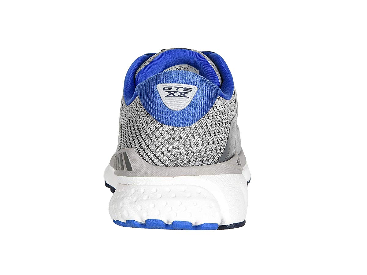 Brooks Men's Adrenaline GTS 20 Running Shoe, Grey/Blue, 8 2E(W) US - image 4 of 5