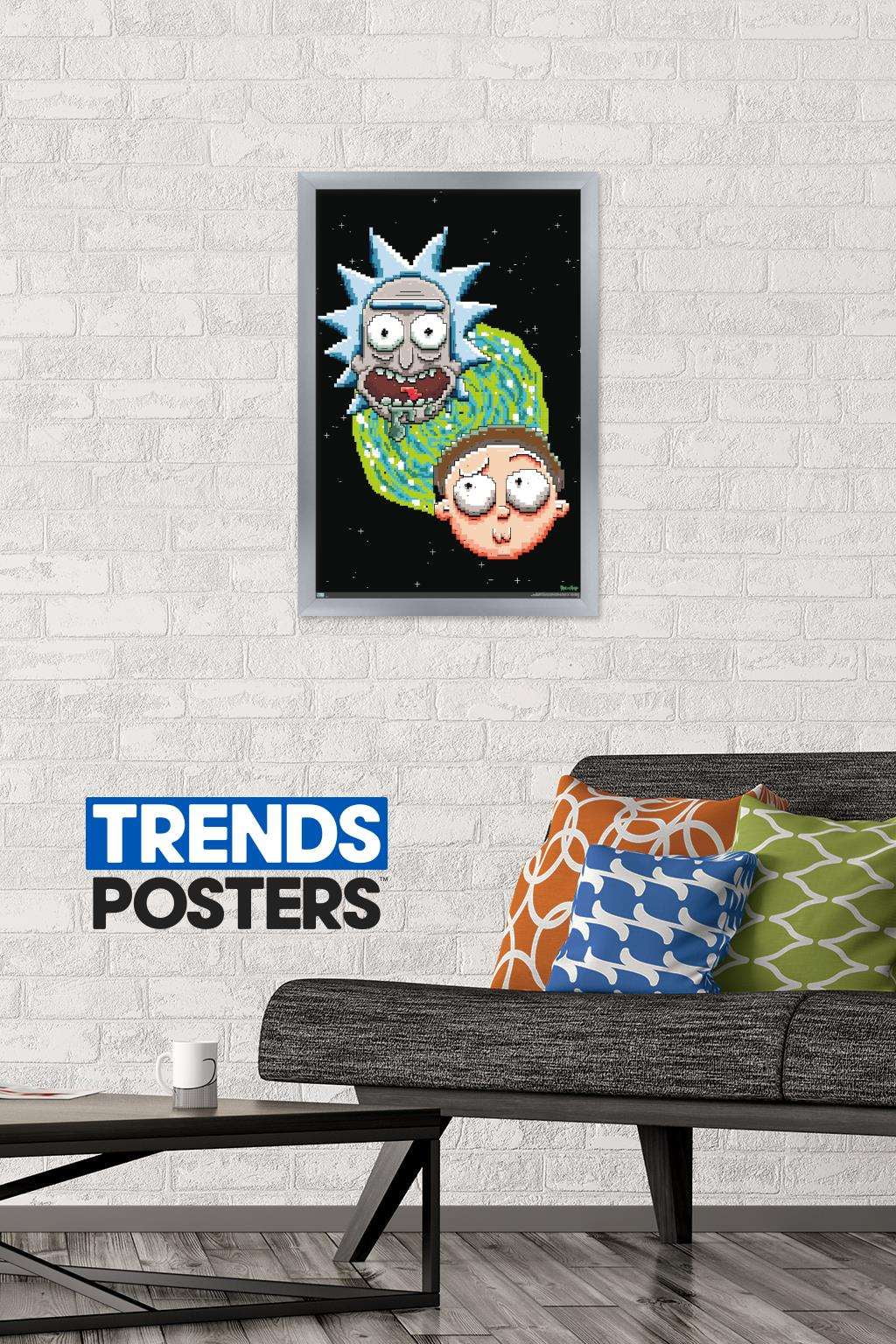 Rick And Morty - Video Game Wall Poster, 14.725" x 22.375", Framed