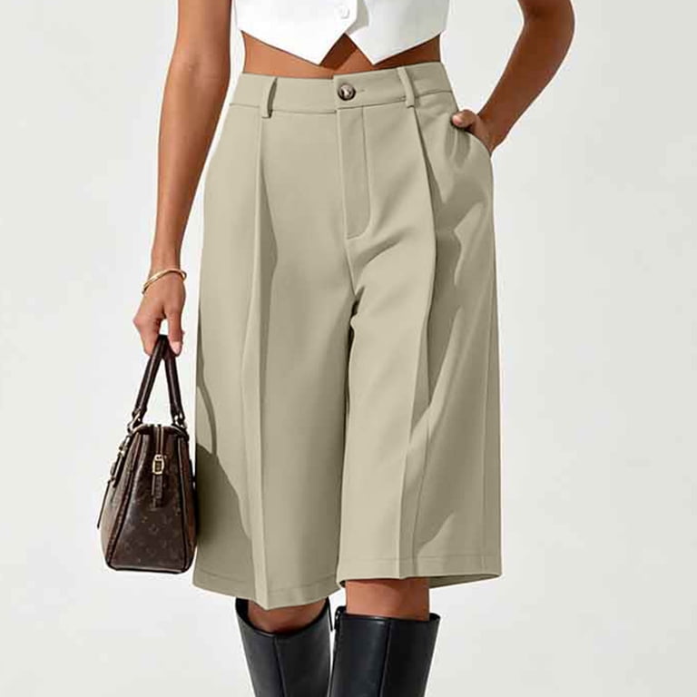 khaki dress shorts womens AE Khaki Bermuda Short