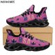 thumbnail image 1 of Zapatillas deportivas informales con diseño de bandera de EE. UU. para mujer, zapatos para caminar con cordones transpirables, zapatos planos con estampado de calavera y bandera estadounidense, 1 of 6