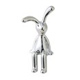 thumbnail image 3 of Long-eared Rabbit Decor 2pcs Long Ear Bunny Figurine Uv Electroplating Adhesive Sitting Rabbit Figure Model Toy Statue Car Dashboard Decoration, 3 of 8