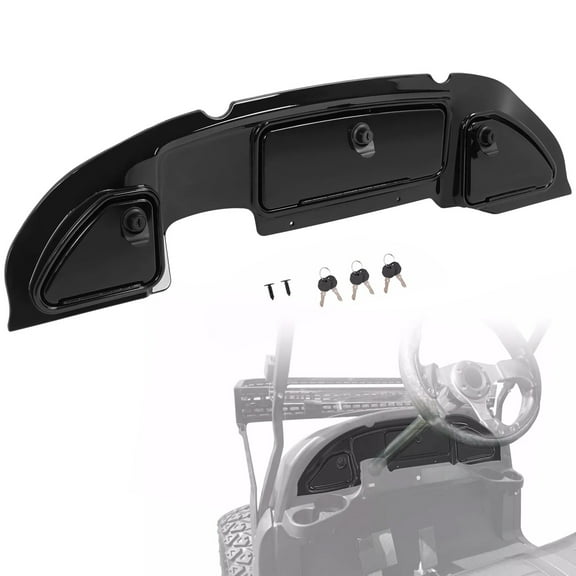Kojem Dash kit for Club Car Precedent 2004-2008.5 Golf Cart W/Locks Dashboard Cover Black
