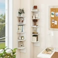 thumbnail image 4 of Costway 1 PCS 5-Tier Floating Bookshelf with Safe Round Edge Space-Saving Plant Display Shelf White, 4 of 9