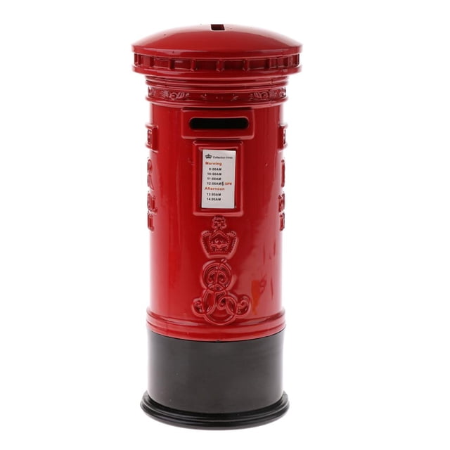 Attractive Metal Alloy Spare Change Street Red Mailbox 6''