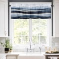 thumbnail image 5 of Peak Golden Texture Valances for Windows Blue Watercolor Cloud Diffuse Effect Rod Pocket Curtain Valance Window Treatment Short Curtains for Kitchen Living Room, 58"x16", 5 of 5