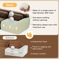 thumbnail image 4 of FFH 80.4" Modular Loveseat Boneless Sectional Sofa 2 Seater Plush Floor Cloud Couch for Living Room, Chocolate, 4 of 12