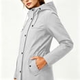 thumbnail image 5 of Staron Women's Hooded Jacket Waterproof Long Sleeve Lightweight Rain Jacket Hooded Windbreaker with Pockets for Outdoor White XXL, 5 of 5