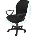 thumbnail image 2 of PinesC Housse de Chaise de Bureau, Housse de Chaise d'Ordinateur Universelle Protectrice et Extensible Style Simplisme Moderne (Chaise Non Incluse), 2 of 5