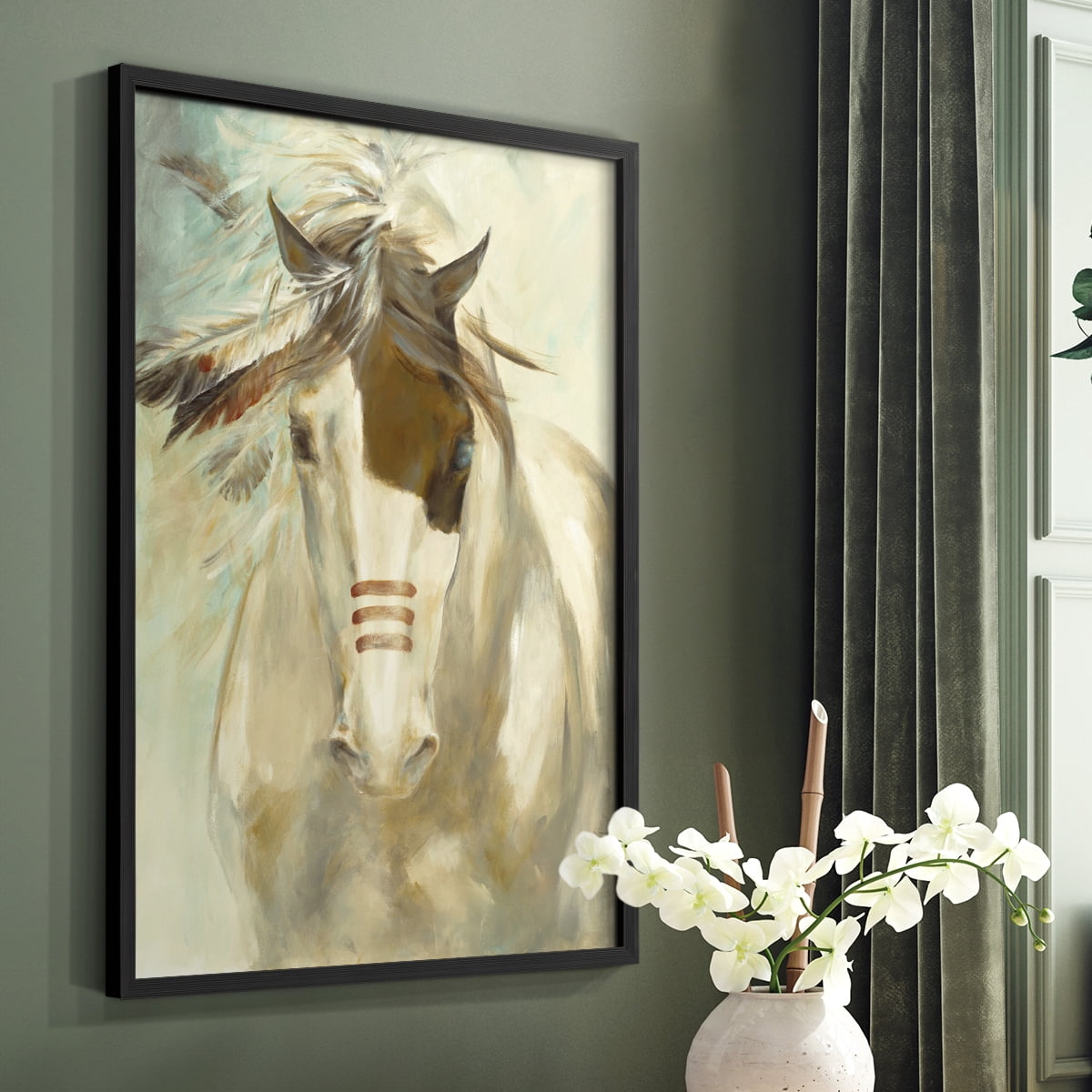 Warrior Framed Print in Black Solid Wood 22 x 28 Framed Print