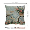 thumbnail image 4 of Gingham Bike Embroidered Poly Fill Throw Pillow,  Square, Home Decoration, 4 of 7