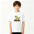 thumbnail image 2 of TRex Dinosaur Monster Truck Boys Graphic Tees Kids T-Shirt 100% Cotton Short Sleeve Tops Ages 4-13Y, 2 of 5
