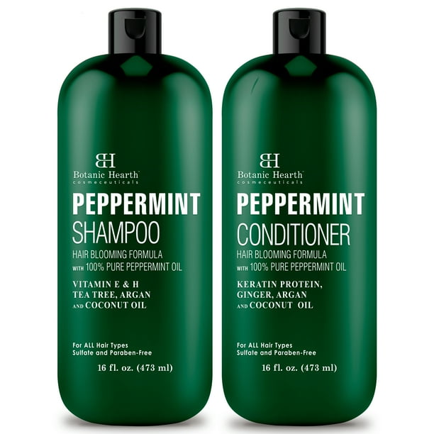 Botanic Hearth Peppermint Oil Shampoo and Conditioner Set for Hair