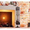 thumbnail image 7 of Fire Beauty Fireplace Tools, 5 Pieces Fireside Accessories Fire Kit Set, Stand Woodstove Tools Holder Wrought Iron Handle Indoor Fireset Stand (32 Inches), 7 of 7