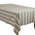 thumbnail image 2 of Fennco Styles Neutral Classic Multi Striped 100% Cotton Tablecloth 65x140 Inch, Grey, 2 of 3