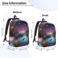 thumbnail image 2 of Disketp Magical Bees Twilight River Mochila de Lona Estampada, Mochila Escolar de Viaje Ligera para Estudiantes y Portátil-Medium, 2 of 5